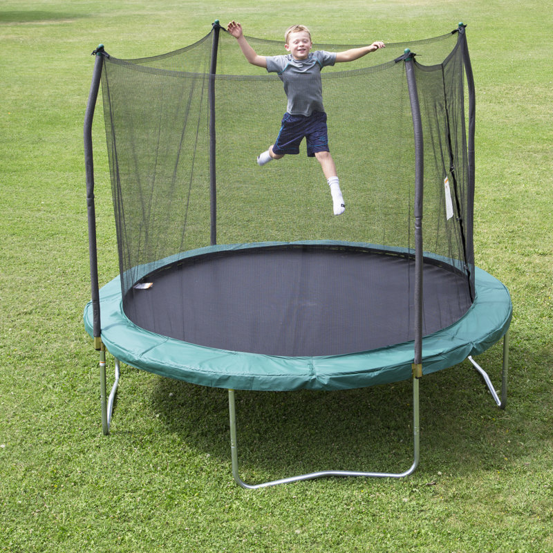 Skywalker Trampolines 10ft Round Trampoline With Enclosure Green